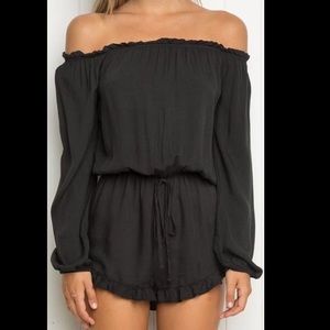 brandy melville off the shoulder romper